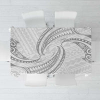 White Sunday Lotu Tamaiti Tablecloth Polynesian Wave Pastel Gray LT9 Gray - Polynesian Pride
