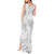 White Sunday Lotu Tamaiti Tank Maxi Dress Polynesian Wave Pastel Gray - Polynesian Pride