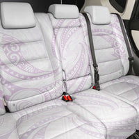 White Sunday Lotu Tamaiti Back Car Seat Cover Polynesian Wave Pastel Mauve - Polynesian Pride