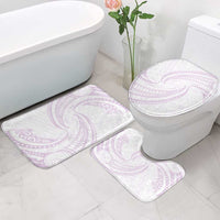 White Sunday Lotu Tamaiti Bathroom Set Polynesian Wave Pastel Mauve - Polynesian Pride