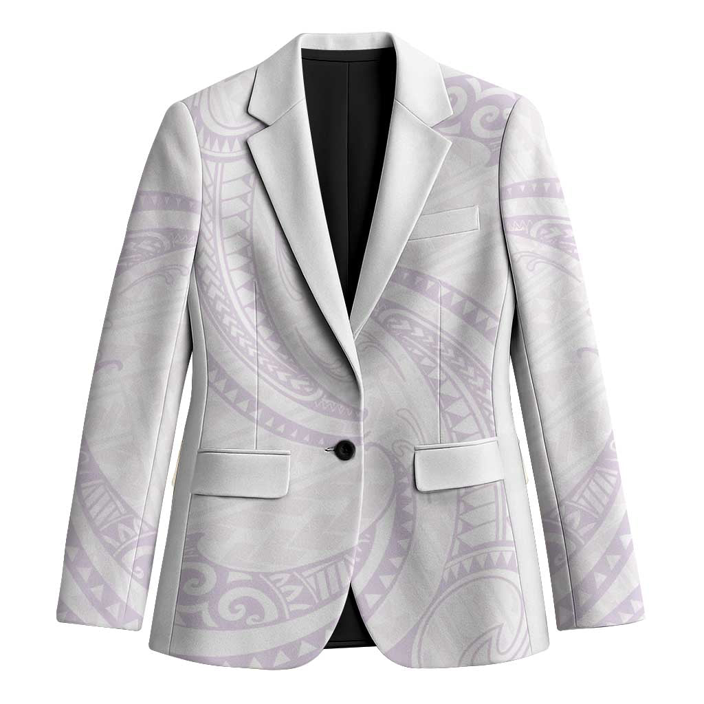 White Sunday Lotu Tamaiti Blazer Polynesian Wave Pastel Mauve - Polynesian Pride