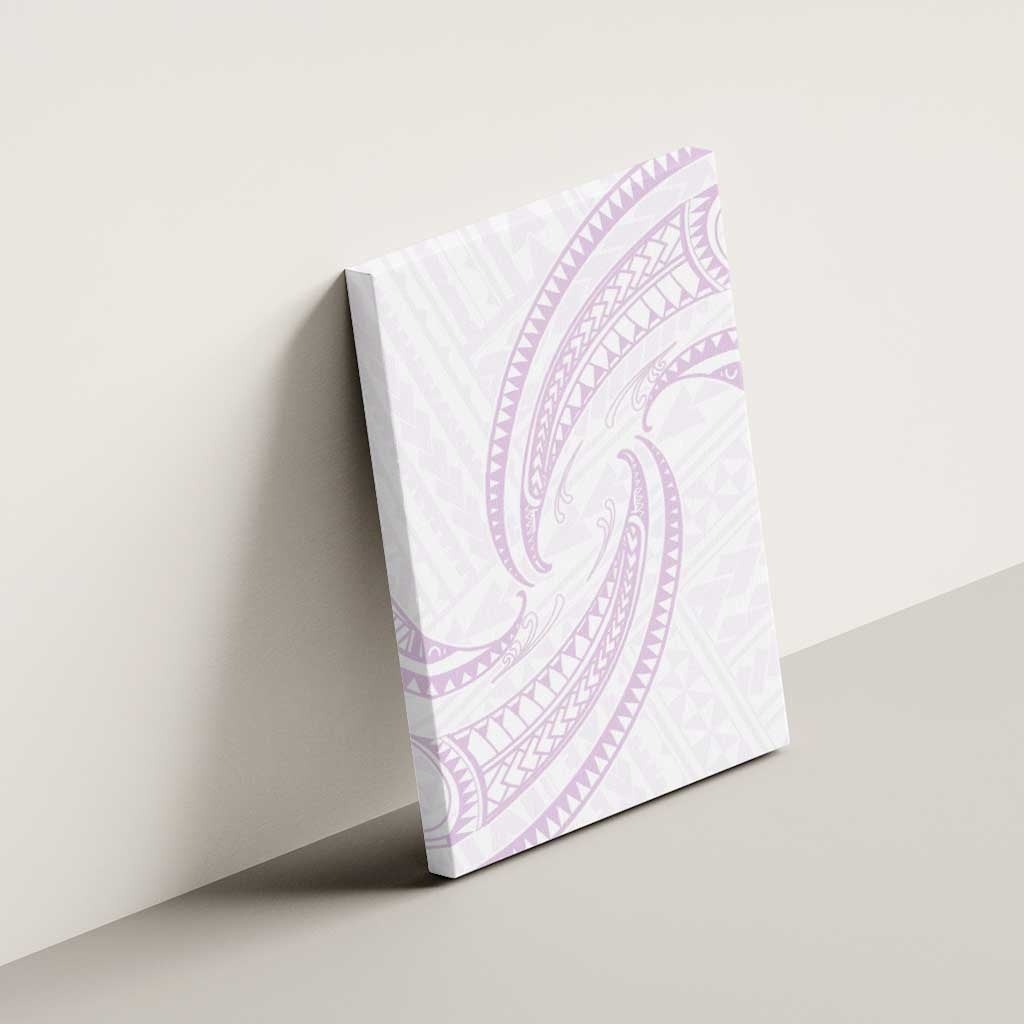 White Sunday Lotu Tamaiti Canvas Wall Art Polynesian Wave Pastel Mauve LT9 - Polynesian Pride