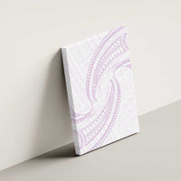 White Sunday Lotu Tamaiti Canvas Wall Art Polynesian Wave Pastel Mauve LT9 - Polynesian Pride