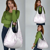 White Sunday Lotu Tamaiti Grocery Bag Polynesian Wave Pastel Mauve LT9 - Polynesian Pride