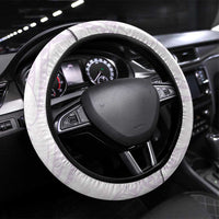 White Sunday Lotu Tamaiti Steering Wheel Cover Polynesian Wave Pastel Mauve LT9 Universal Fit Mauve - Polynesian Pride