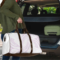 White Sunday Lotu Tamaiti Travel Bag Polynesian Wave Pastel Mauve - Polynesian Pride