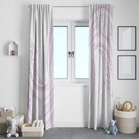 White Sunday Lotu Tamaiti Window Curtain Polynesian Wave Pastel Mauve - Polynesian Pride