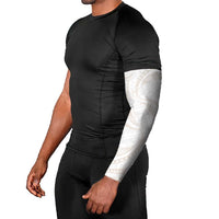 White Sunday Lotu Tamaiti Arm Sleeves Polynesian Wave Pastel Nude LT9 - Polynesian Pride