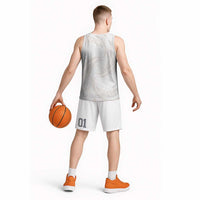 White Sunday Lotu Tamaiti Basketball Jersey Polynesian Wave Pastel Nude - Polynesian Pride
