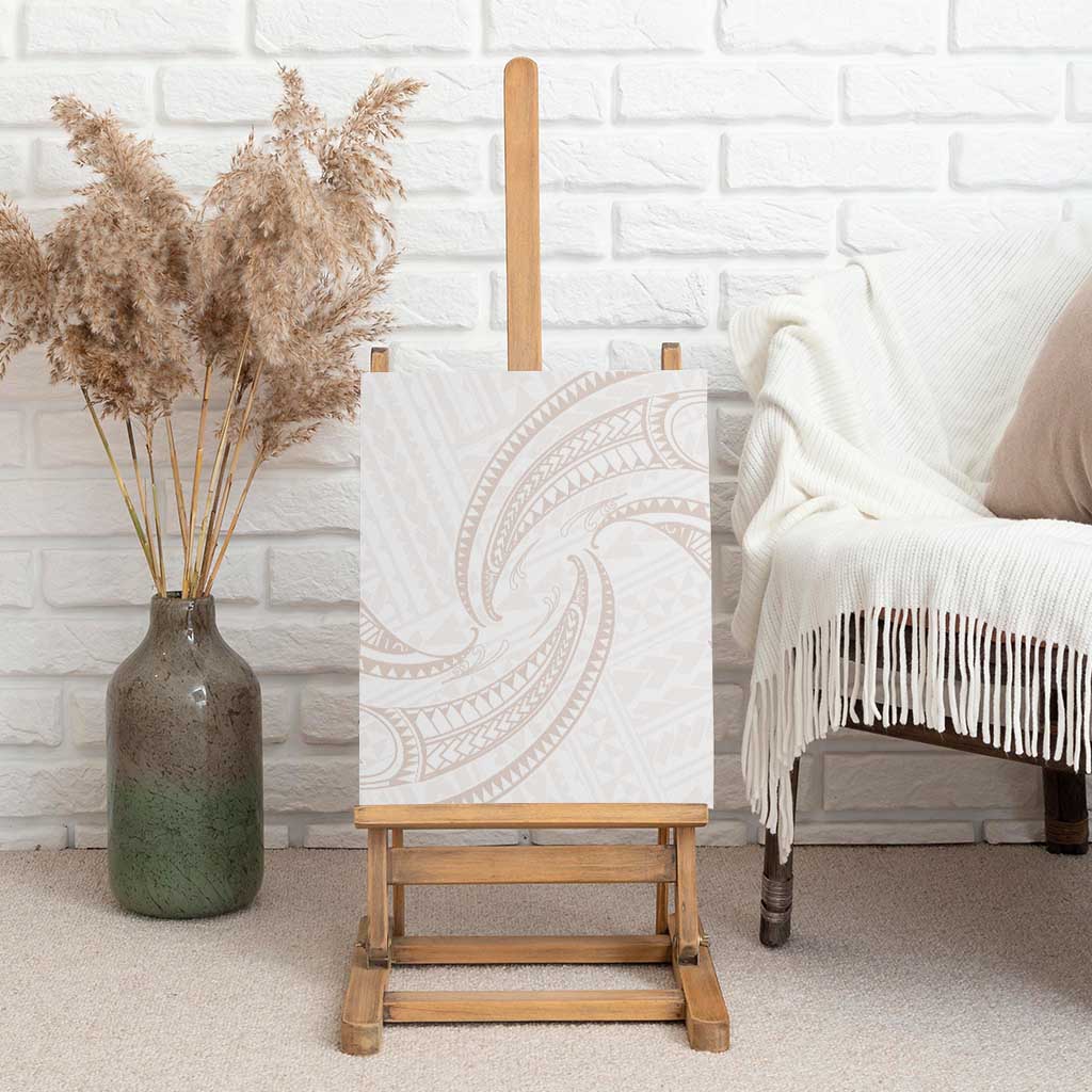 White Sunday Lotu Tamaiti Canvas Wall Art Polynesian Wave Pastel Nude LT9 - Polynesian Pride