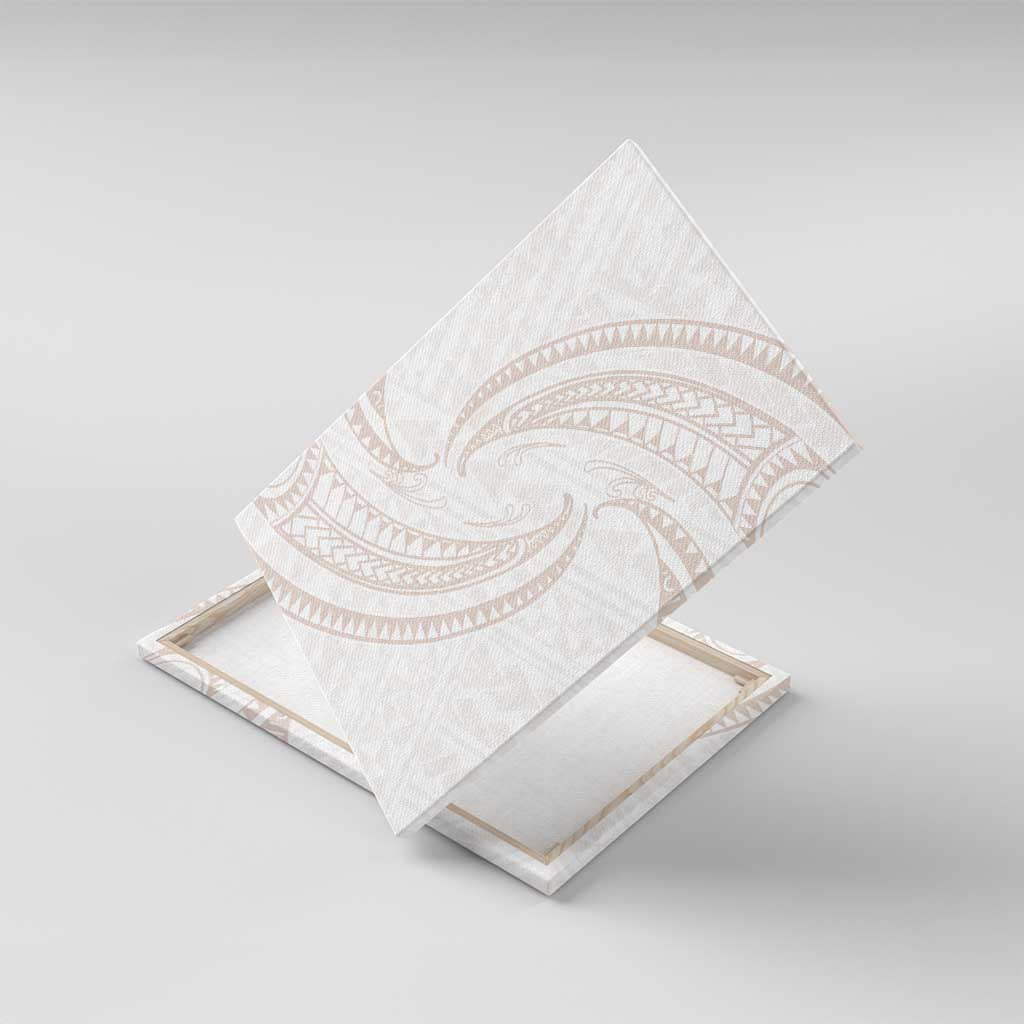 White Sunday Lotu Tamaiti Canvas Wall Art Polynesian Wave Pastel Nude LT9 With Frame Nude - Polynesian Pride