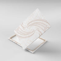 White Sunday Lotu Tamaiti Canvas Wall Art Polynesian Wave Pastel Nude LT9 With Frame Nude - Polynesian Pride