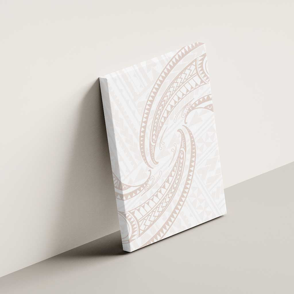 White Sunday Lotu Tamaiti Canvas Wall Art Polynesian Wave Pastel Nude LT9 - Polynesian Pride