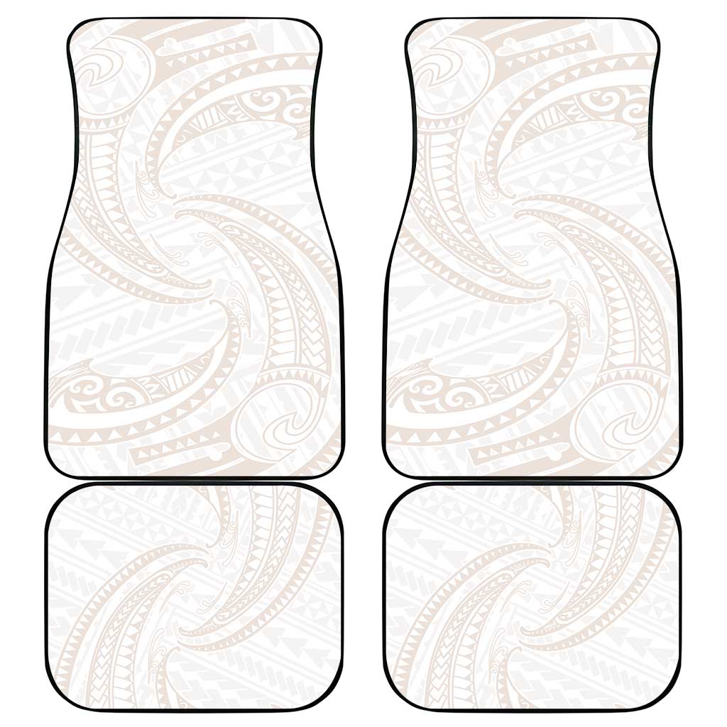 White Sunday Lotu Tamaiti Car Mats Polynesian Wave Pastel Nude LT9 - Polynesian Pride