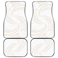 White Sunday Lotu Tamaiti Car Mats Polynesian Wave Pastel Nude LT9 - Polynesian Pride