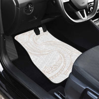 White Sunday Lotu Tamaiti Car Mats Polynesian Wave Pastel Nude LT9 - Polynesian Pride
