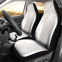 White Sunday Lotu Tamaiti Car Seat Cover Polynesian Wave Pastel Nude - Polynesian Pride