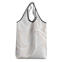 White Sunday Lotu Tamaiti Grocery Bag Polynesian Wave Pastel Nude LT9 - Polynesian Pride