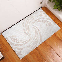 White Sunday Lotu Tamaiti Rubber Doormat Polynesian Wave Pastel Nude LT9 - Polynesian Pride