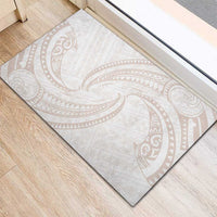 White Sunday Lotu Tamaiti Rubber Doormat Polynesian Wave Pastel Nude LT9 - Polynesian Pride
