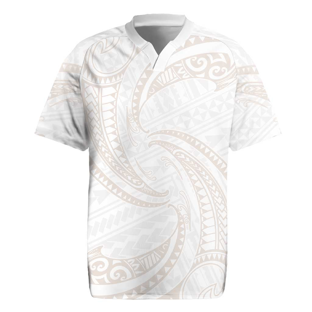 White Sunday Lotu Tamaiti Rugby Jersey Polynesian Wave Pastel Nude LT9 Nude - Polynesian Pride