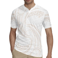 White Sunday Lotu Tamaiti Rugby Jersey Polynesian Wave Pastel Nude LT9 - Polynesian Pride