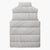 White Sunday Lotu Tamaiti Sleeveless Puffer Jacket Polynesian Wave Pastel Nude - Polynesian Pride
