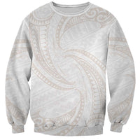 White Sunday Lotu Tamaiti Sweatshirt Polynesian Wave Pastel Nude LT9 Unisex Nude - Polynesian Pride