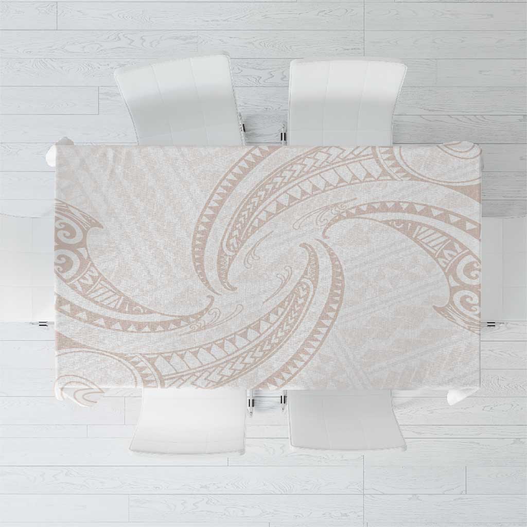 White Sunday Lotu Tamaiti Tablecloth Polynesian Wave Pastel Nude LT9 Nude - Polynesian Pride