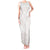 White Sunday Lotu Tamaiti Tank Maxi Dress Polynesian Wave Pastel Nude - Polynesian Pride