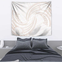 White Sunday Lotu Tamaiti Tapestry Polynesian Wave Pastel Nude - Polynesian Pride