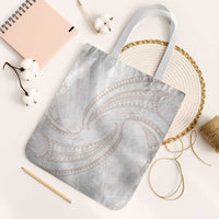 White Sunday Lotu Tamaiti Tote Bag Polynesian Wave Pastel Nude - Polynesian Pride