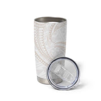 White Sunday Lotu Tamaiti Tumbler Cup Polynesian Wave Pastel Nude - Polynesian Pride