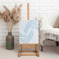 White Sunday Lotu Tamaiti Canvas Wall Art Polynesian Wave Pastel Sky Blue LT9 - Polynesian Pride