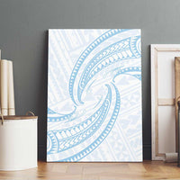 White Sunday Lotu Tamaiti Canvas Wall Art Polynesian Wave Pastel Sky Blue LT9 - Polynesian Pride