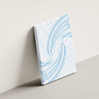 White Sunday Lotu Tamaiti Canvas Wall Art Polynesian Wave Pastel Sky Blue LT9 - Polynesian Pride