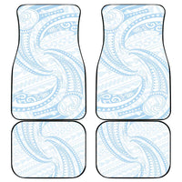 White Sunday Lotu Tamaiti Car Mats Polynesian Wave Pastel Sky Blue LT9 - Polynesian Pride
