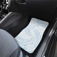 White Sunday Lotu Tamaiti Car Mats Polynesian Wave Pastel Sky Blue LT9 - Polynesian Pride