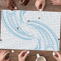 White Sunday Lotu Tamaiti Puzzle Polynesian Wave Pastel Sky Blue LT9 - Polynesian Pride