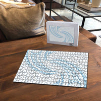White Sunday Lotu Tamaiti Puzzle Polynesian Wave Pastel Sky Blue LT9 - Polynesian Pride
