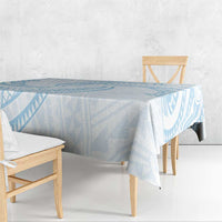 White Sunday Lotu Tamaiti Tablecloth Polynesian Wave Pastel Sky Blue LT9 - Polynesian Pride
