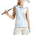White Sunday Lotu Tamaiti Women Sleeveless Polo Shirt Polynesian Wave Pastel Sky Blue - Polynesian Pride