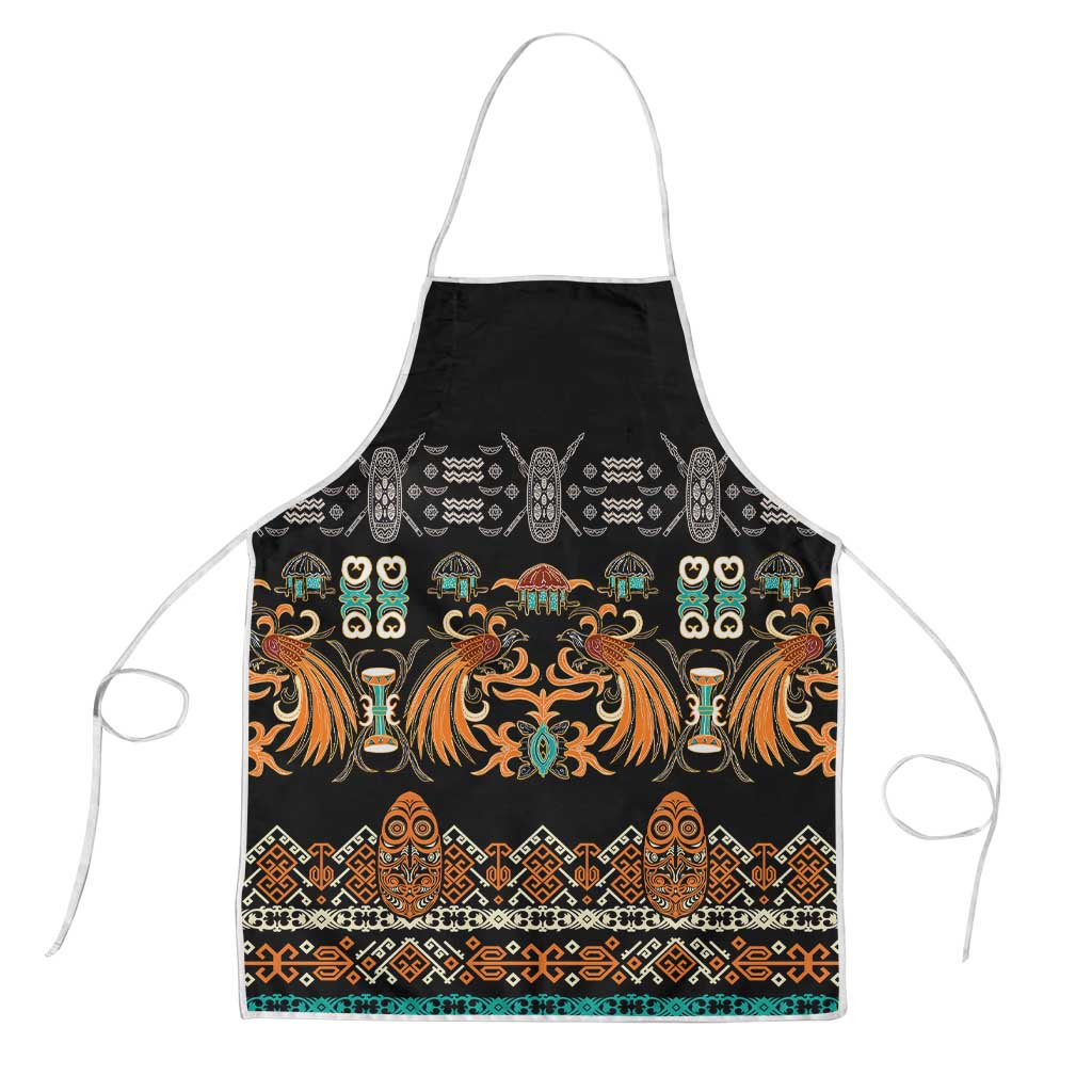 Black Batik Papua-inspired Pattern Apron - Polynesian Pride
