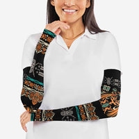 Black Batik Papua-inspired Pattern Arm Sleeves LT9 - Polynesian Pride