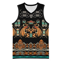 Black Batik Papua-inspired Pattern Basketball Jersey LT9 Unisex Black - Polynesian Pride