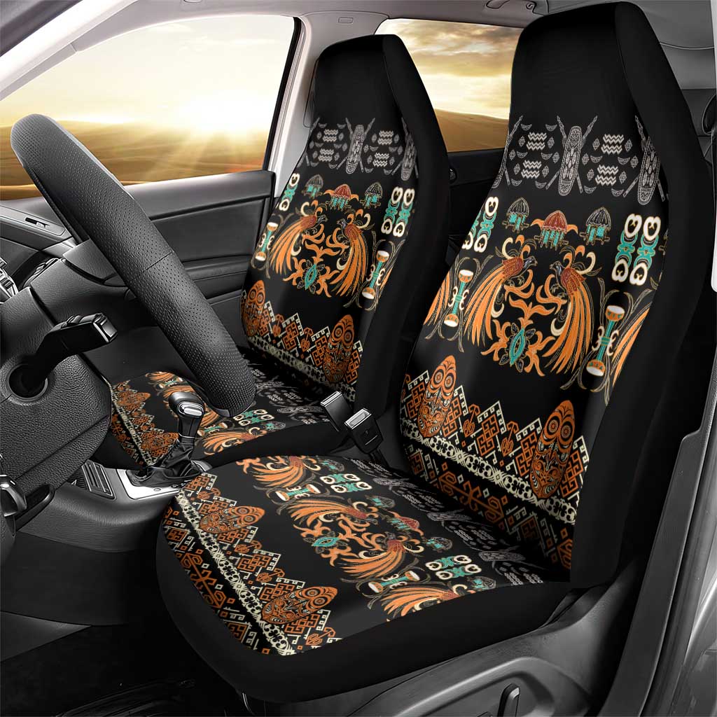Black Batik Papua-inspired Pattern Car Seat Cover - Polynesian Pride