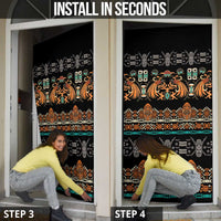 Black Batik Papua-inspired Pattern Door Cover - Polynesian Pride