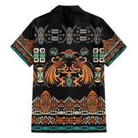 Black Batik Papua-inspired Pattern Family Matching Short Sleeve Bodycon Dress and Hawaiian Shirt LT9 - Polynesian Pride