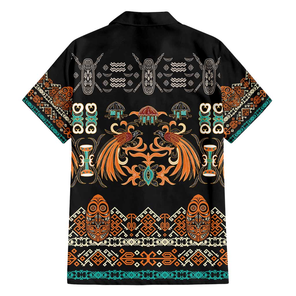 Black Batik Papua-inspired Pattern Family Matching Tank Maxi Dress and Hawaiian Shirt LT9 - Polynesian Pride