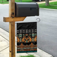 Black Batik Papua-inspired Pattern Garden Flag - Polynesian Pride